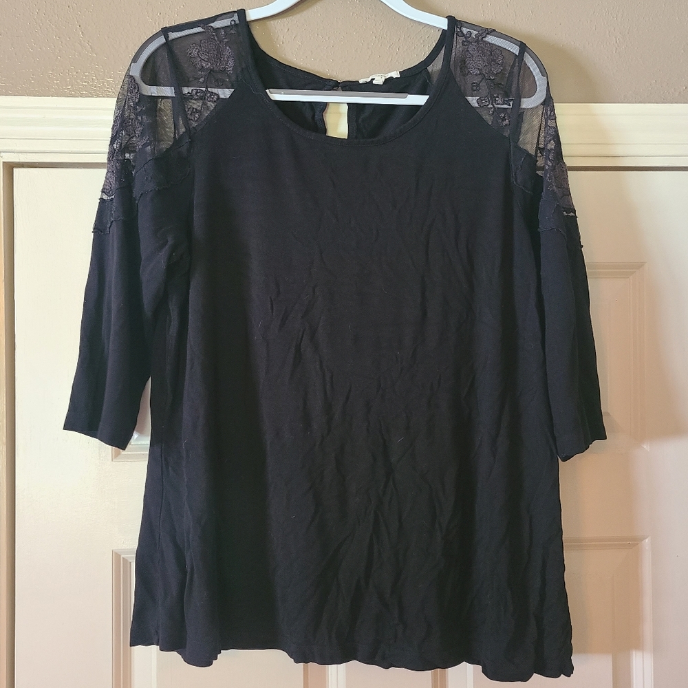 Maurices Sheer Shoulder Knit Top